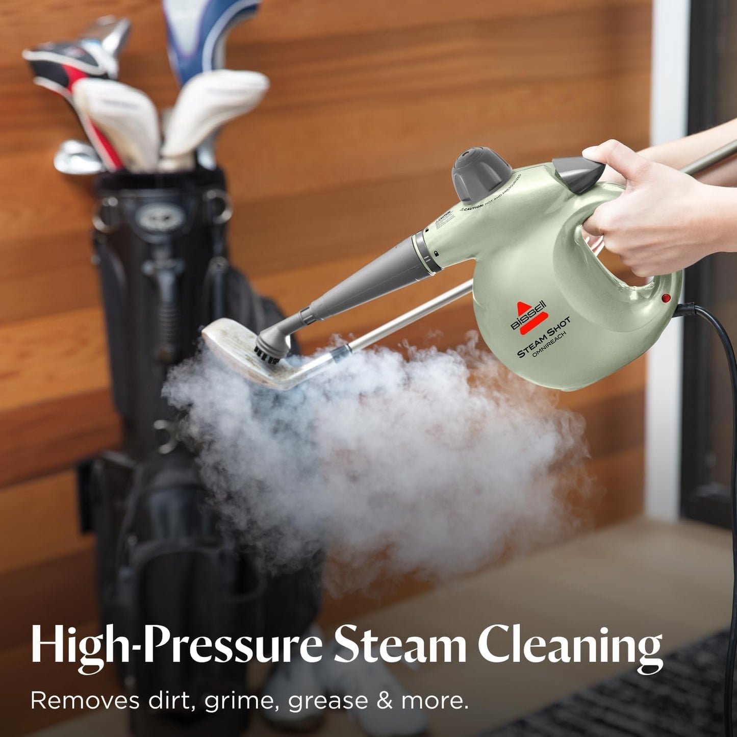 ® Steam Shot™ Omnireach Handheld Portable Steam Cleaner for Tile, Grout, Windows, Bathrooms, Kitchens, Fabric Steaming Tool, Includes 10 Tools