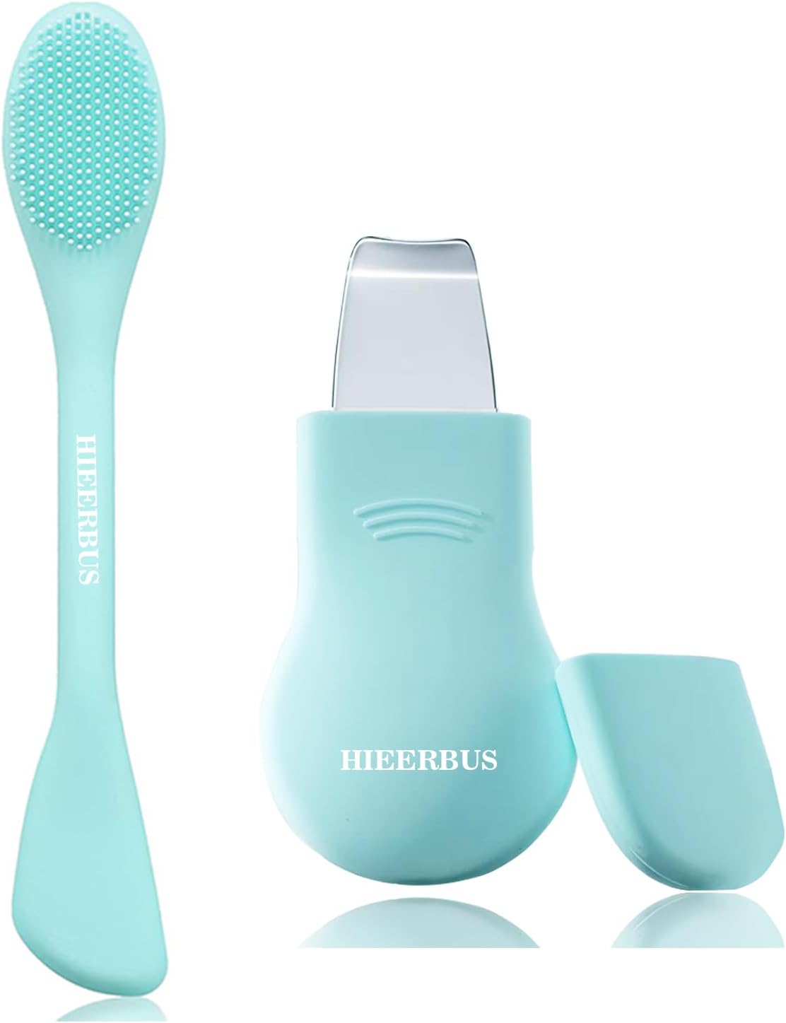 2-in-1 Blackhead Remover Tool & Pore Cleansing Brush – Blue Dual-Action Face Scrubber and Mask Applicator Spatula for Deep Facial Cleansing – Suitable for Men & Women