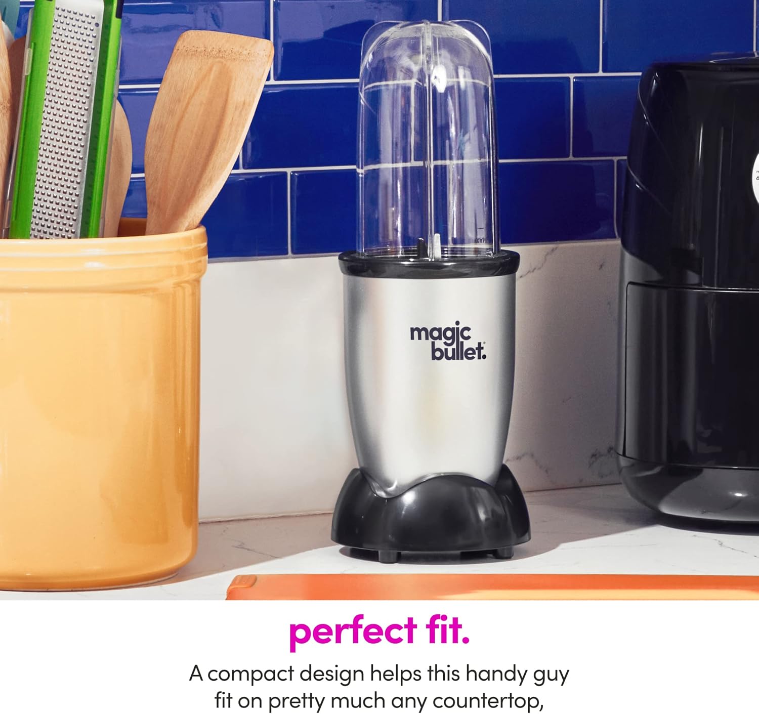 Compact Personal Blender – 11-Piece Set | Powerful Mini Blender for Shakes, Smoothies & Juices | Stainless Steel Blades | Space-Saving Design – Silver