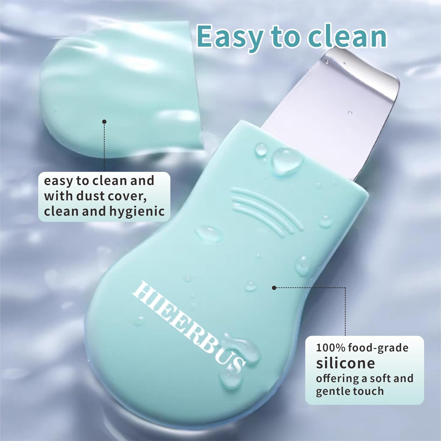 2-in-1 Blackhead Remover Tool & Pore Cleansing Brush – Blue Dual-Action Face Scrubber and Mask Applicator Spatula for Deep Facial Cleansing – Suitable for Men & Women