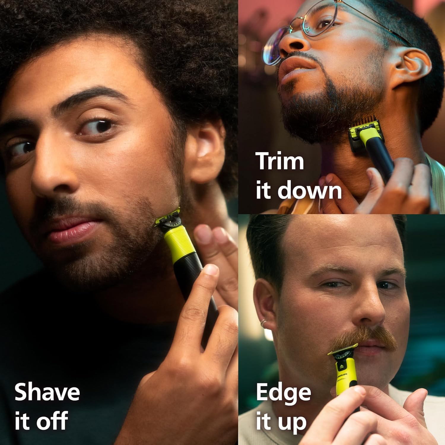 Oneblade 360 with Connectivity Hybrid Face, Electric Beard Trimmer and Shaver, with 360 Blade Technology, 1X360 Blade for Face, 5In1 Adjustable Comb, Model QP4530/90