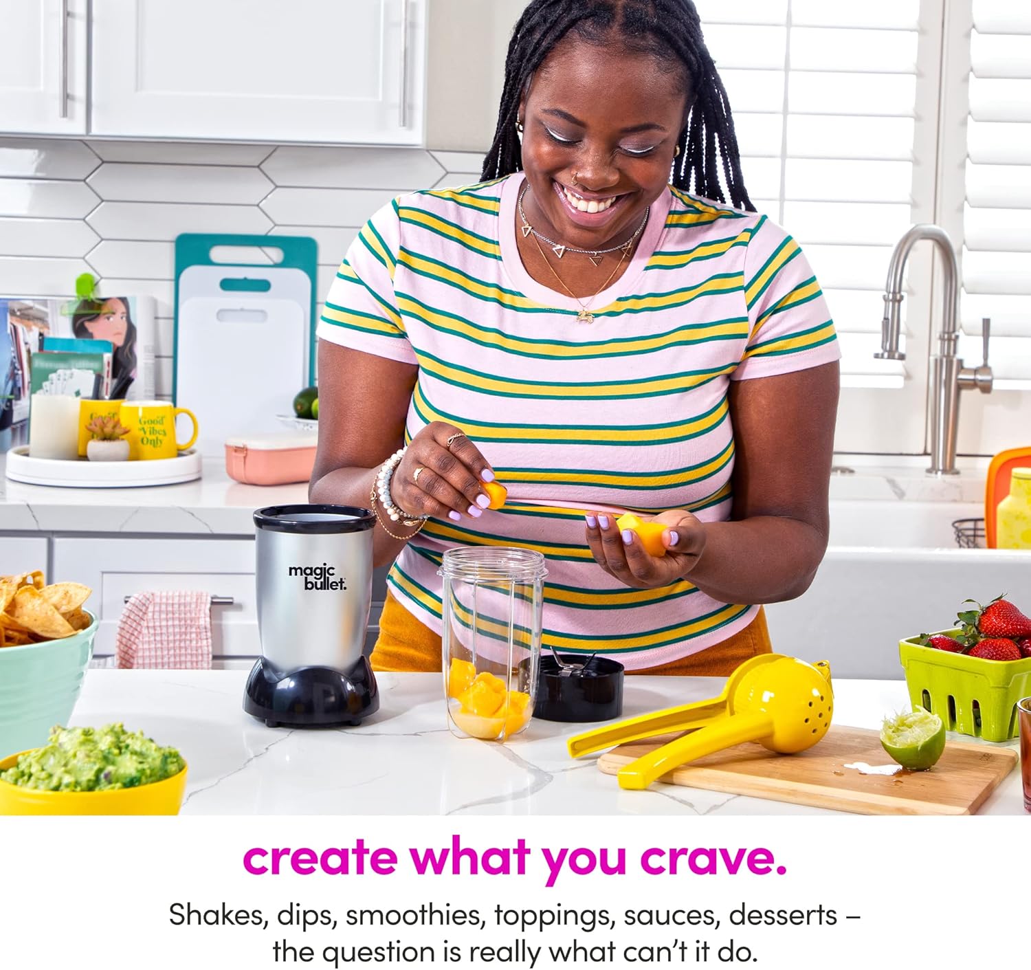 Compact Personal Blender – 11-Piece Set | Powerful Mini Blender for Shakes, Smoothies & Juices | Stainless Steel Blades | Space-Saving Design – Silver